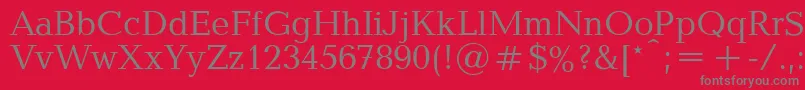 Baltipla Font – Gray Fonts on Red Background