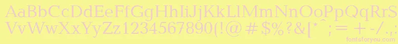 Baltipla Font – Pink Fonts on Yellow Background