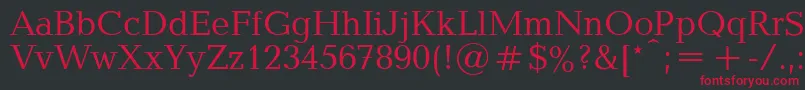 Baltipla Font – Red Fonts on Black Background