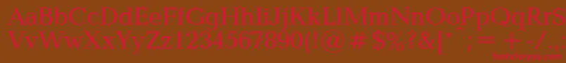 Baltipla Font – Red Fonts on Brown Background