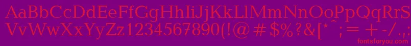 Baltipla Font – Red Fonts on Purple Background