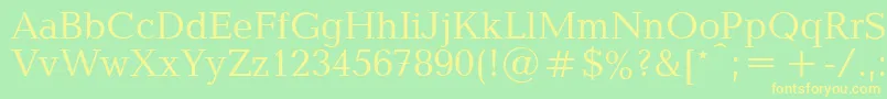 Baltipla Font – Yellow Fonts on Green Background