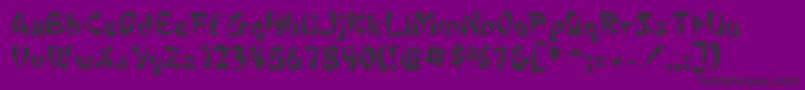 WontonByDaFontMafia Font – Black Fonts on Purple Background