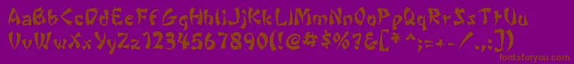 WontonByDaFontMafia Font – Brown Fonts on Purple Background