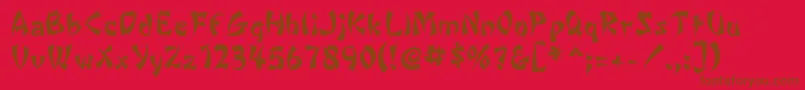 WontonByDaFontMafia Font – Brown Fonts on Red Background