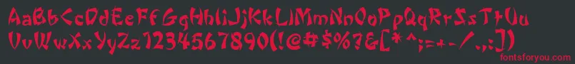 WontonByDaFontMafia Font – Red Fonts on Black Background