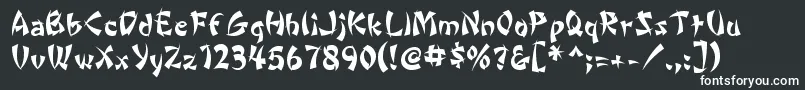 WontonByDaFontMafia Font – White Fonts on Black Background