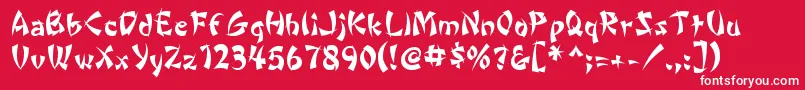 WontonByDaFontMafia Font – White Fonts on Red Background