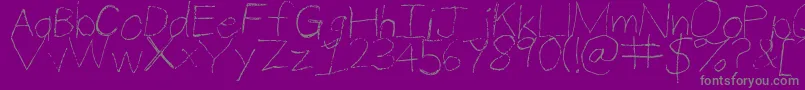 fuente ThinPencilHandwriting – Fuentes Grises Sobre Fondo Morado