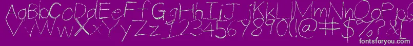 fuente ThinPencilHandwriting – Fuentes Verdes Sobre Fondo Morado