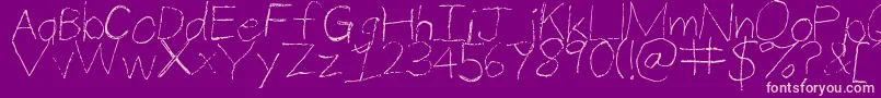 fuente ThinPencilHandwriting – Fuentes Rosadas Sobre Fondo Morado