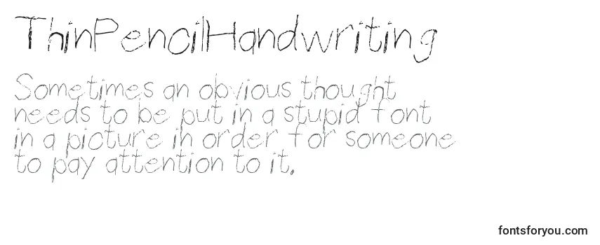 ThinPencilHandwriting (80754) Font