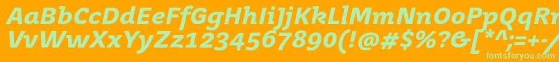 JuvenistextBolditalic Font – Green Fonts on Orange Background