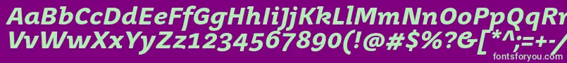 JuvenistextBolditalic Font – Green Fonts on Purple Background