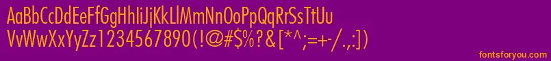 KudosLightCondensedSsiLightCondensed Font – Orange Fonts on Purple Background