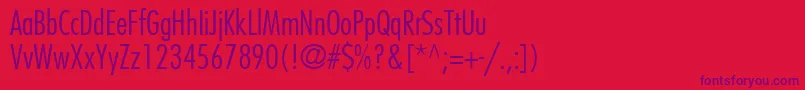 KudosLightCondensedSsiLightCondensed Font – Purple Fonts on Red Background