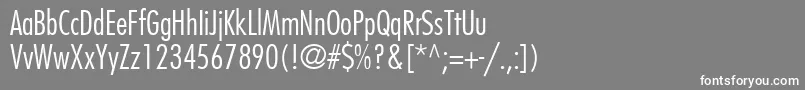 KudosLightCondensedSsiLightCondensed Font – White Fonts on Gray Background