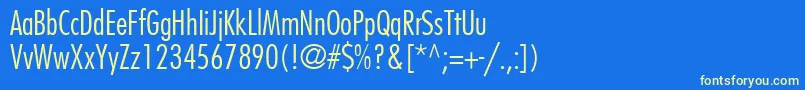KudosLightCondensedSsiLightCondensed Font – Yellow Fonts on Blue Background