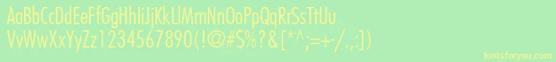 KudosLightCondensedSsiLightCondensed Font – Yellow Fonts on Green Background