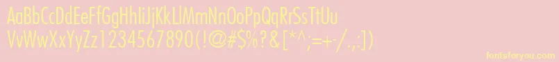 KudosLightCondensedSsiLightCondensed Font – Yellow Fonts on Pink Background