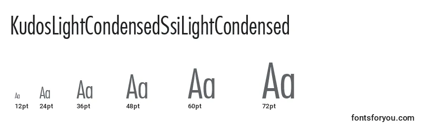 Размеры шрифта KudosLightCondensedSsiLightCondensed