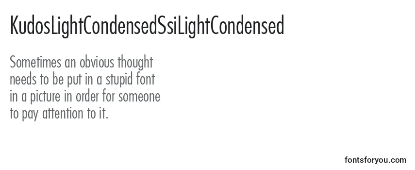 KudosLightCondensedSsiLightCondensed-fontti