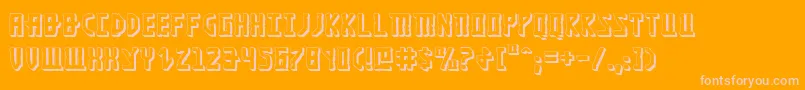 Khazad3D Font – Pink Fonts on Orange Background