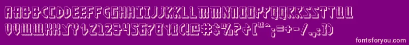Khazad3D-Schriftart – Rosa Schriften auf violettem Hintergrund