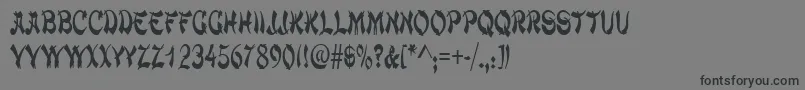 ChowmeinnarrowRegular-Schriftart – Schwarze Schriften auf grauem Hintergrund