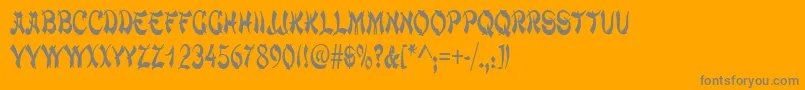ChowmeinnarrowRegular Font – Gray Fonts on Orange Background