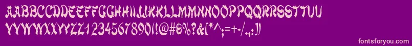 ChowmeinnarrowRegular Font – Pink Fonts on Purple Background