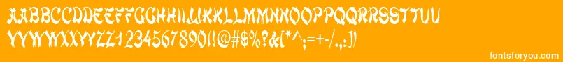 ChowmeinnarrowRegular Font – White Fonts on Orange Background