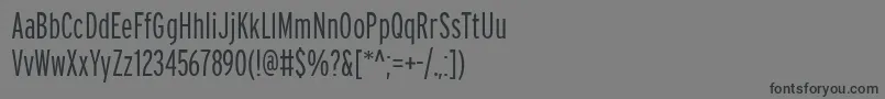 Шрифт PftransitcompressedLight – чёрные шрифты на сером фоне