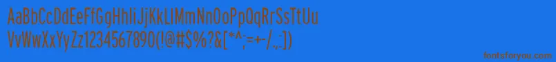 PftransitcompressedLight Font – Brown Fonts on Blue Background