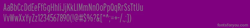 PftransitcompressedLight Font – Gray Fonts on Purple Background