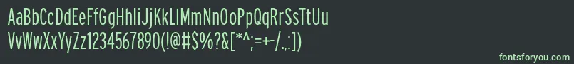 フォントPftransitcompressedLight – 黒い背景に緑の文字