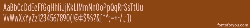 PftransitcompressedLight Font – Pink Fonts on Brown Background