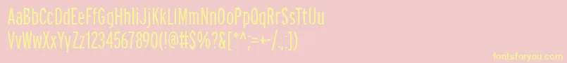 PftransitcompressedLight Font – Yellow Fonts on Pink Background