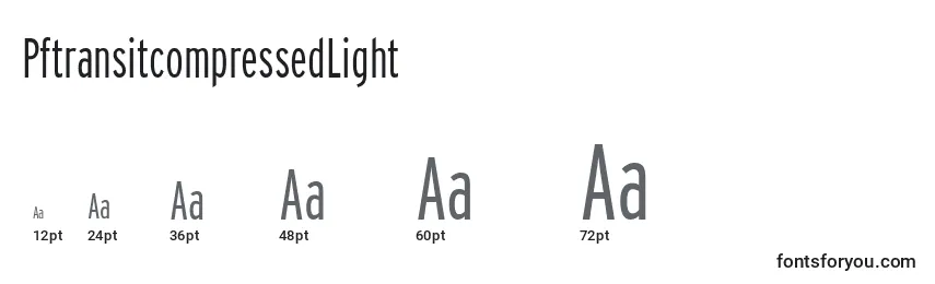PftransitcompressedLight Font Sizes