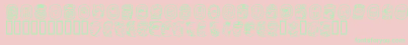 AbajBold Font – Green Fonts on Pink Background