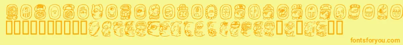 AbajBold Font – Orange Fonts on Yellow Background