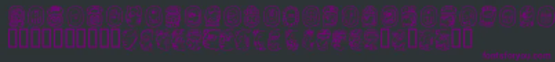 AbajBold-Schriftart – Violette Schriften auf schwarzem Hintergrund