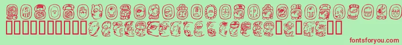 AbajBold Font – Red Fonts on Green Background
