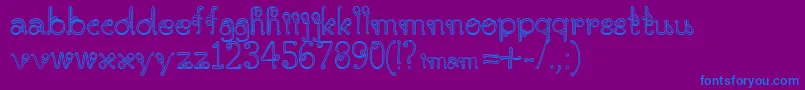 Parangrusak Font – Blue Fonts on Purple Background