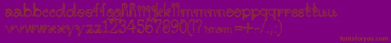 Parangrusak Font – Brown Fonts on Purple Background