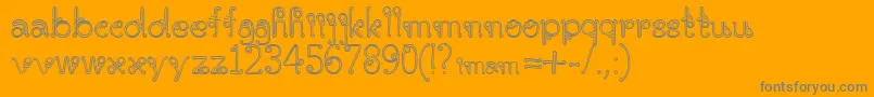 Parangrusak-Schriftart – Graue Schriften auf orangefarbenem Hintergrund