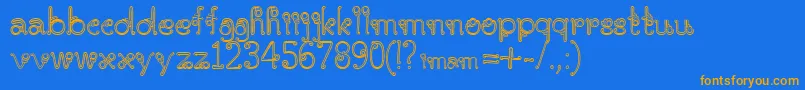 Parangrusak Font – Orange Fonts on Blue Background