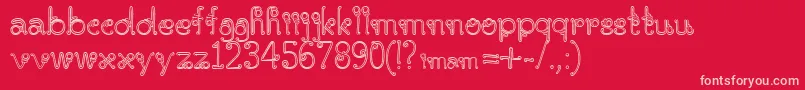 Parangrusak Font – Pink Fonts on Red Background