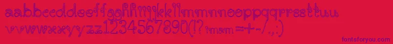 Parangrusak Font – Purple Fonts on Red Background