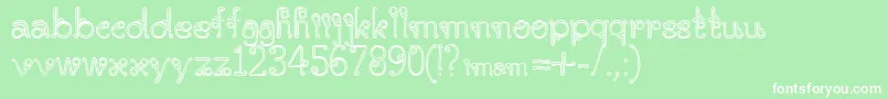 Parangrusak Font – White Fonts on Green Background